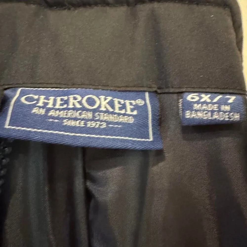 Cherokee Children's Black Snowbib Snowsuit Snowpants size 6X/7